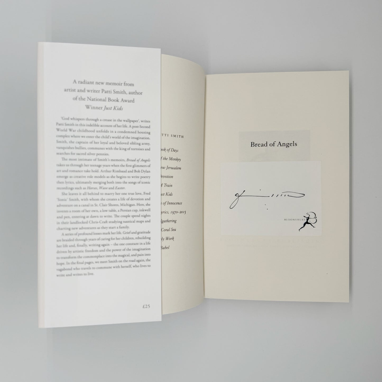 Smith, Patti - Bread of Angels (Signed)