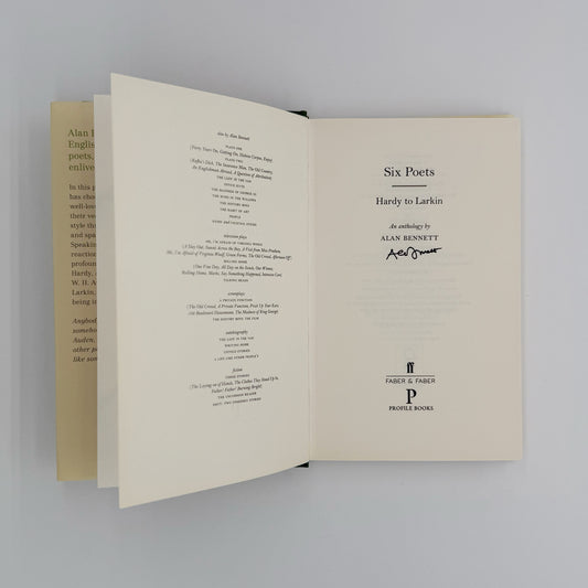 Bennett, Alan - Six Poets, Hardy to Larkin (Signed)