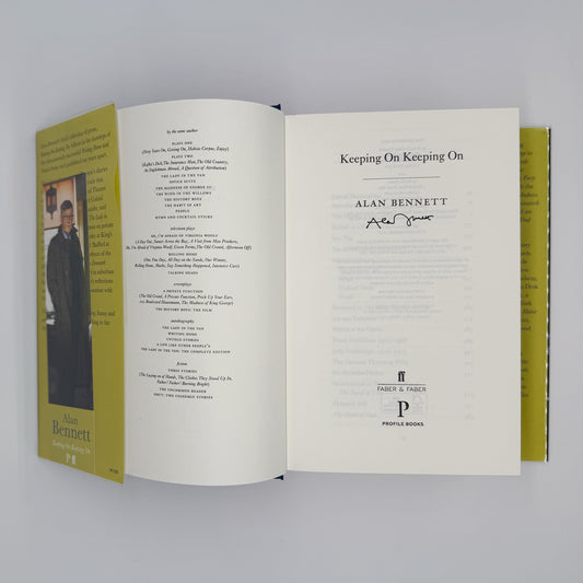 Bennett, Alan - Keeping on Keeping On (Signed)