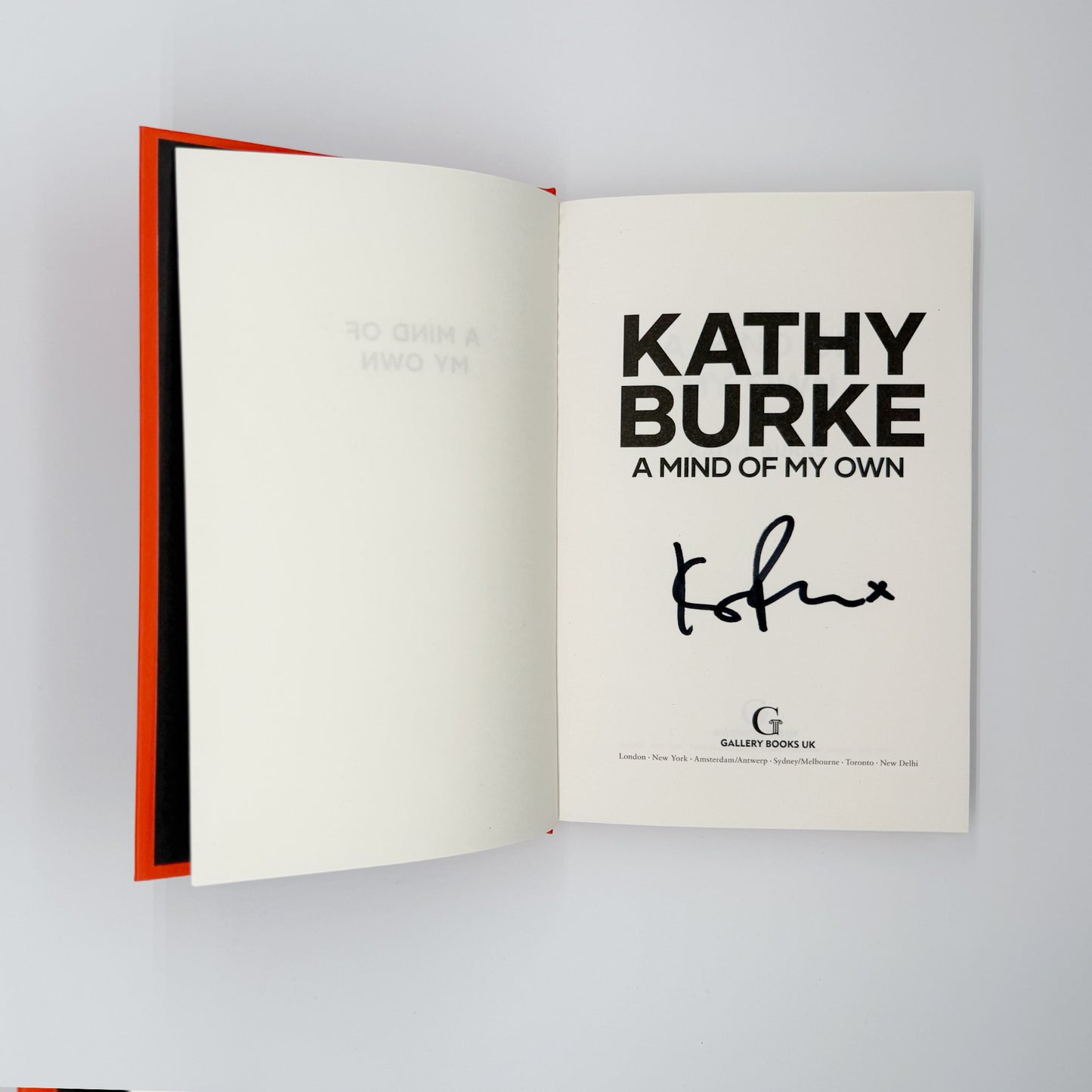 Burke, Kathy - A Mind of My Own (Signed)