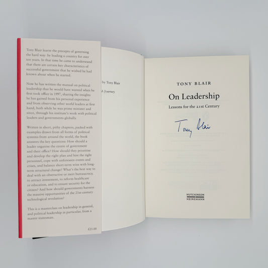 Blair, Sir Tony - On Leadership (Signed)