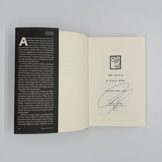 Lee, Chang-Rae - On Such A Full Sea (Signed)
