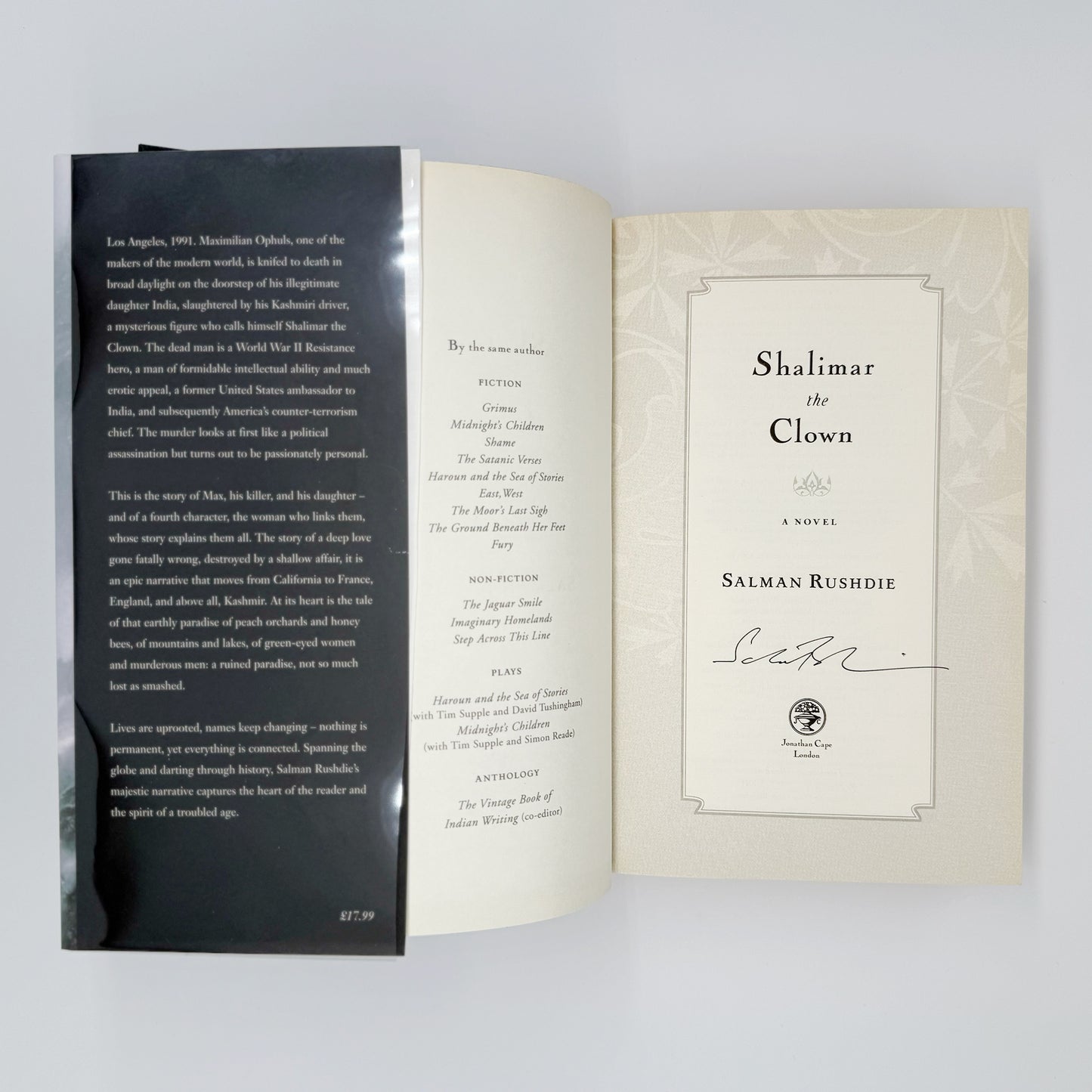 Rushdie, Salman - Shalimar The Clown (Signed)