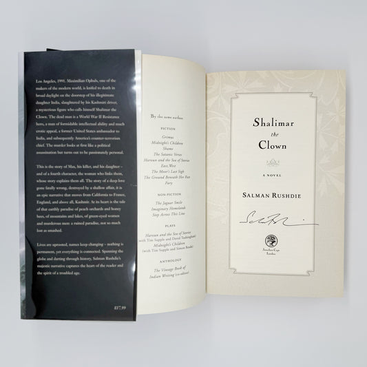 Rushdie, Salman - Shalimar The Clown (Signed)