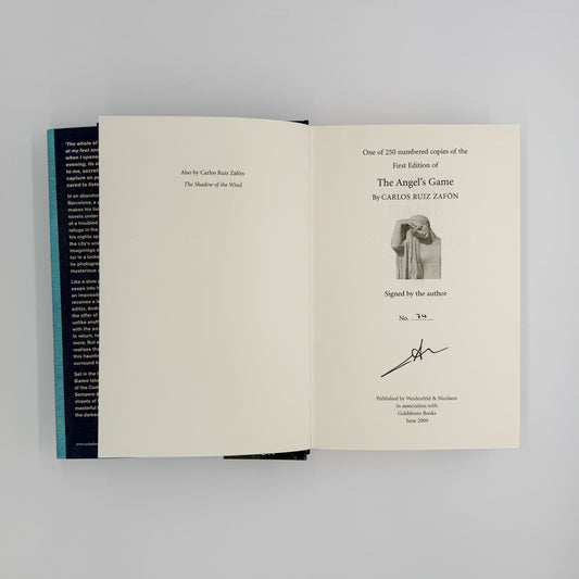 Zafon, Carlos Ruiz - The Angel’s Game (Signed)