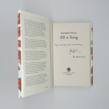Harvey, Samantha - All is Song (Signed)