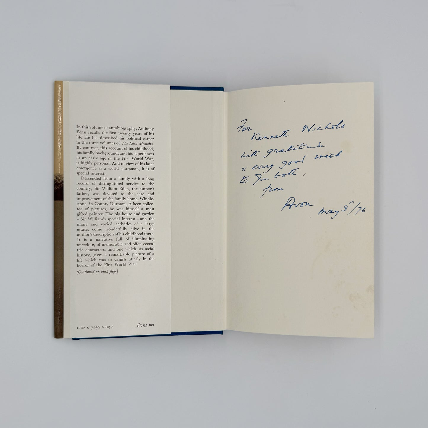 Eden, Anthony - Another World 1897-1917 (Signed)