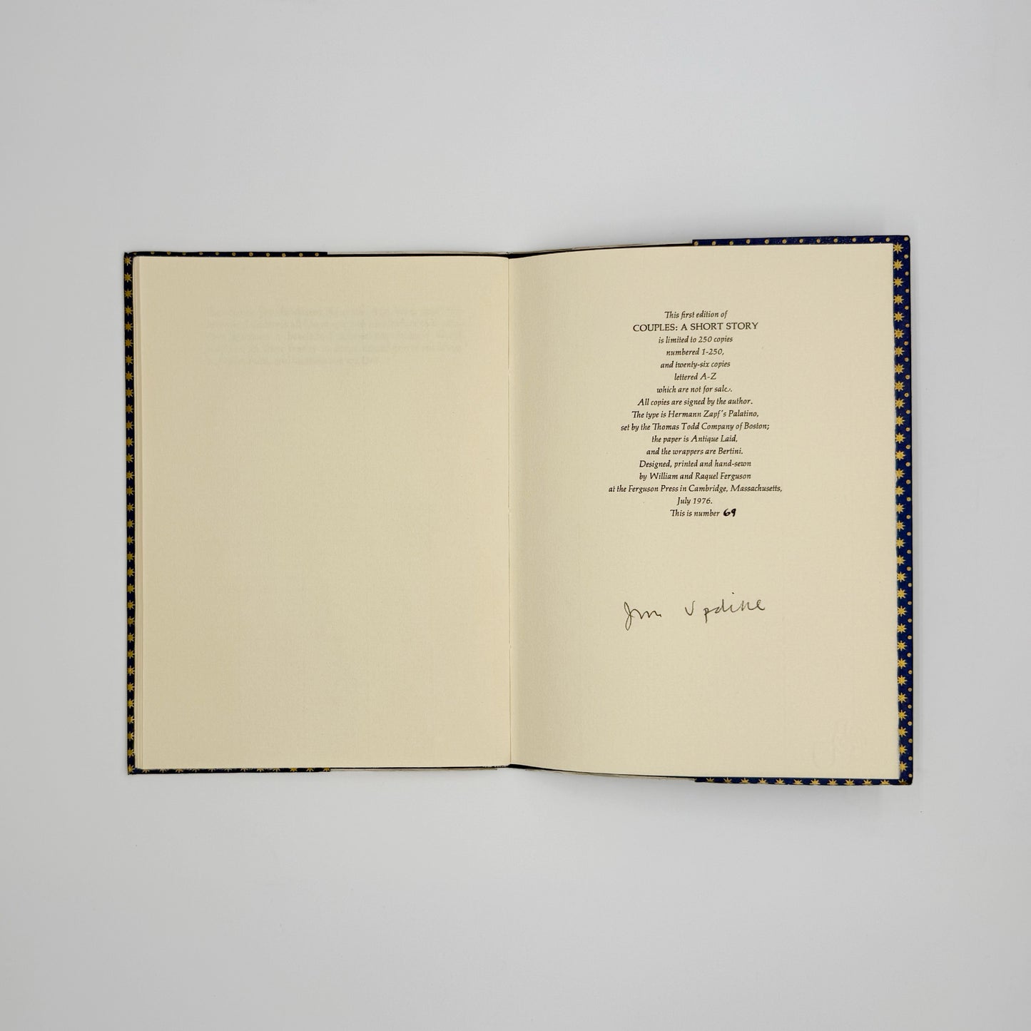 Updike, John - Couples: A Short Story (Signed)