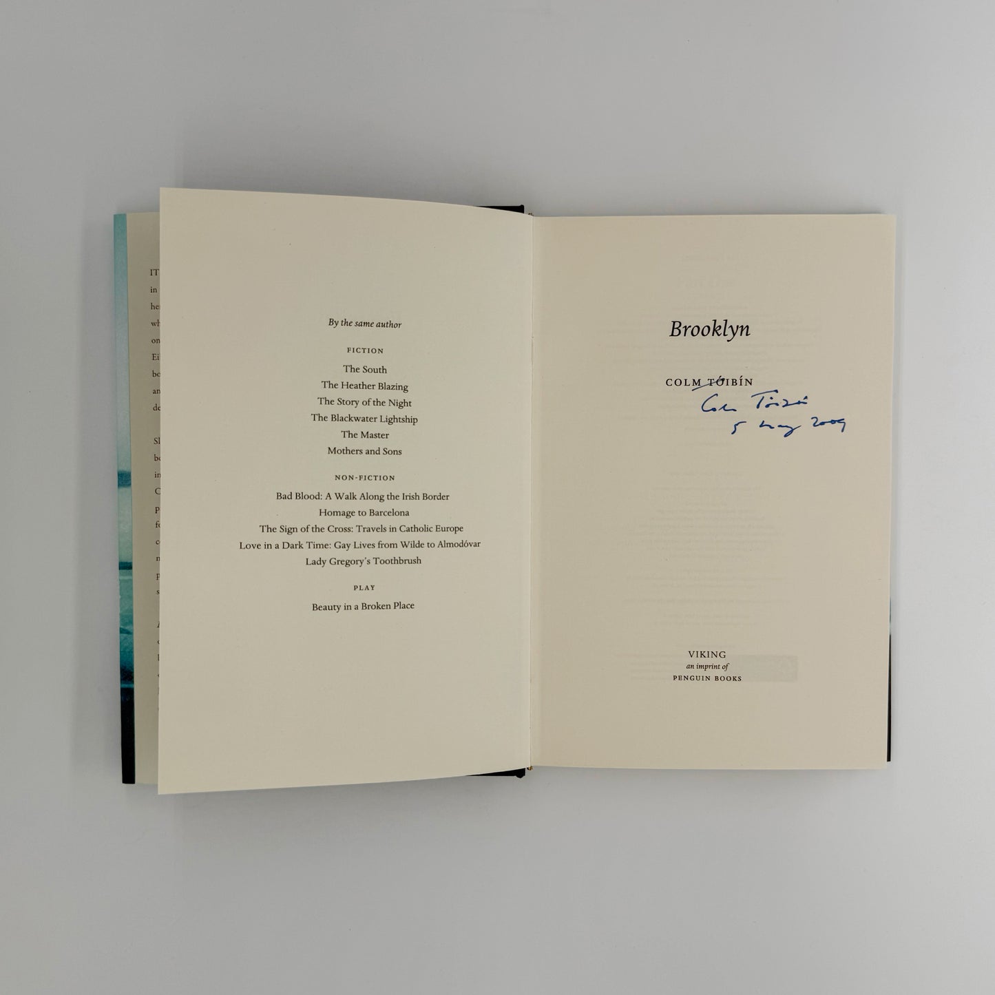 Toibin, Colm - Brooklyn (Signed)
