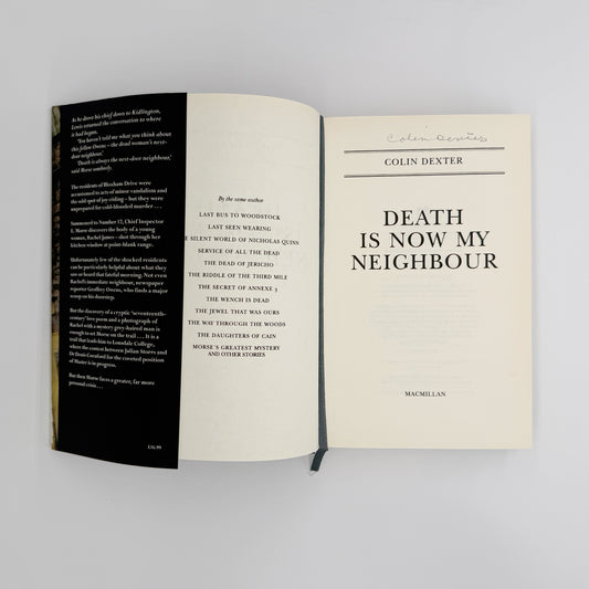 Dexter, Colin - Death Is Now My Neighbour (Signed)