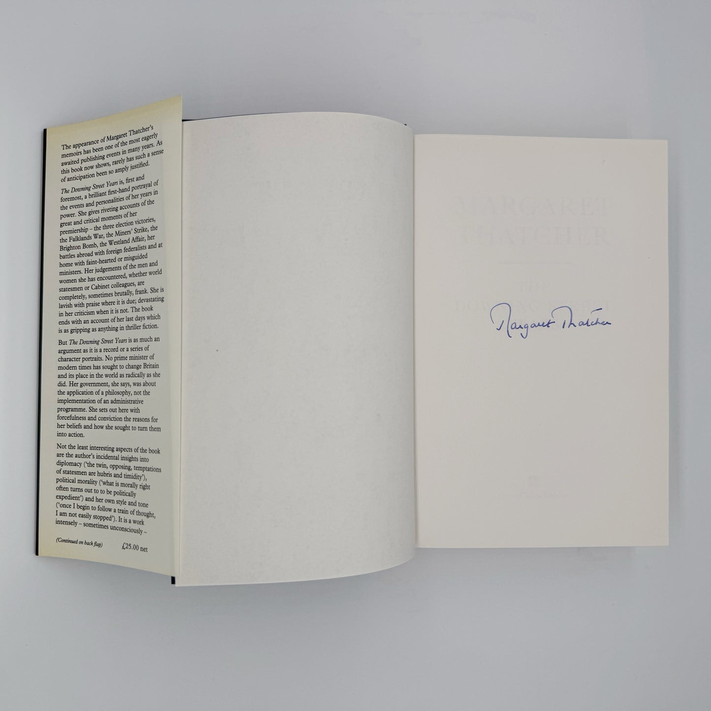 Thatcher, Margaret - The Downing Street Years (Signed)