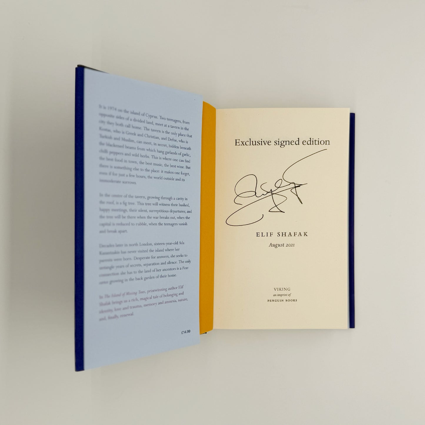 Shafak, Elif - The Island of Missing Trees (Signed)