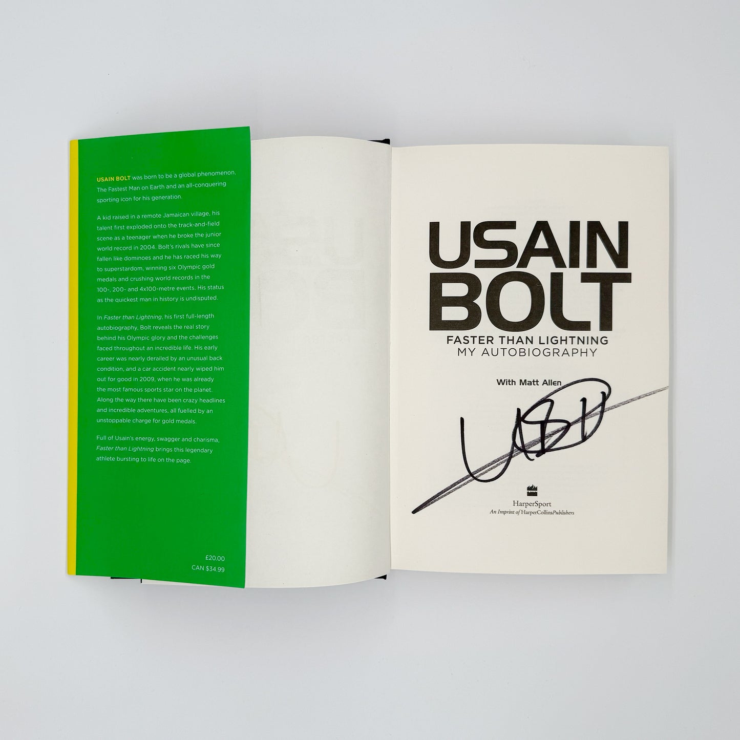 Bolt, Usain - Faster than Lightning (Signed)