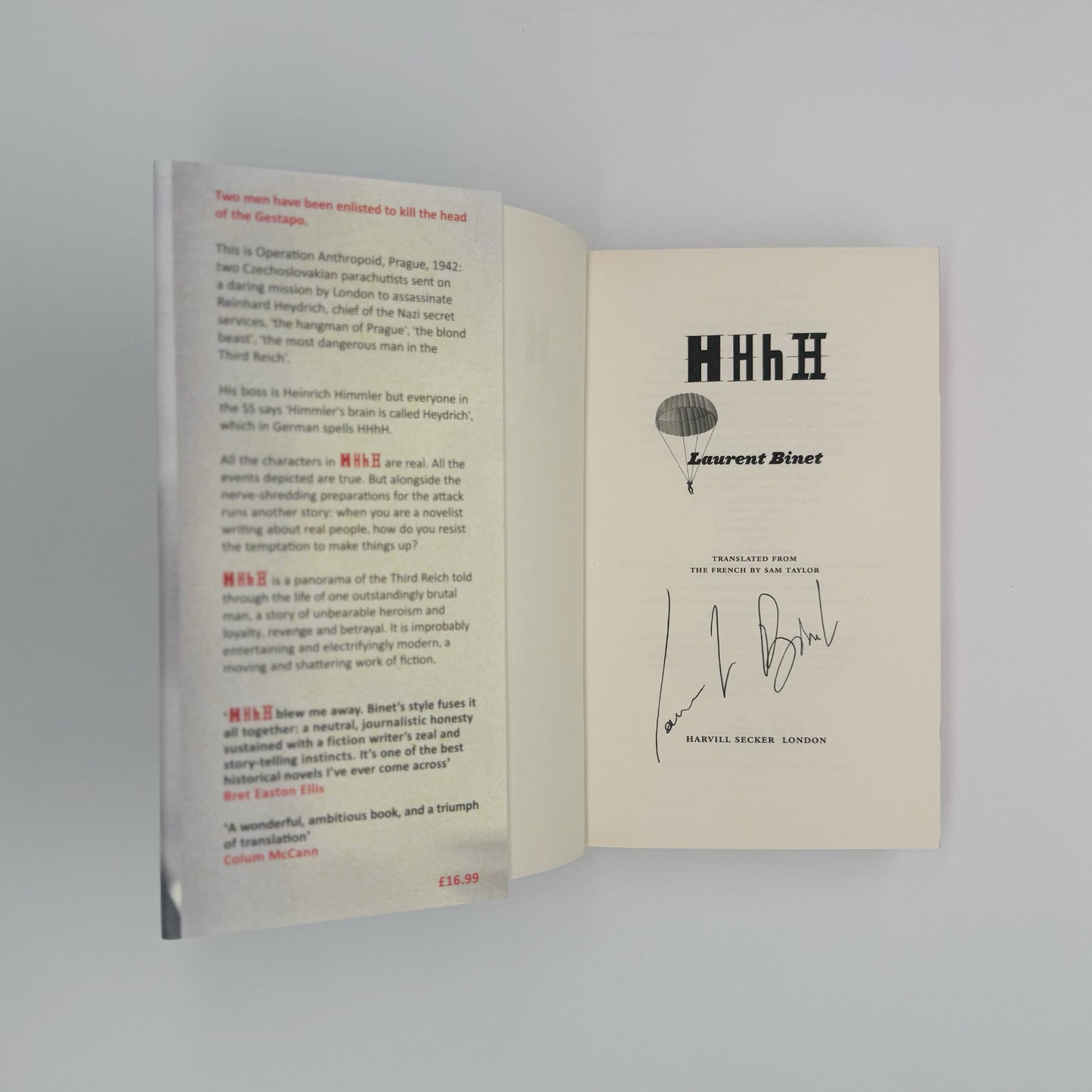 Binet, Laurent - HHhH (Signed)