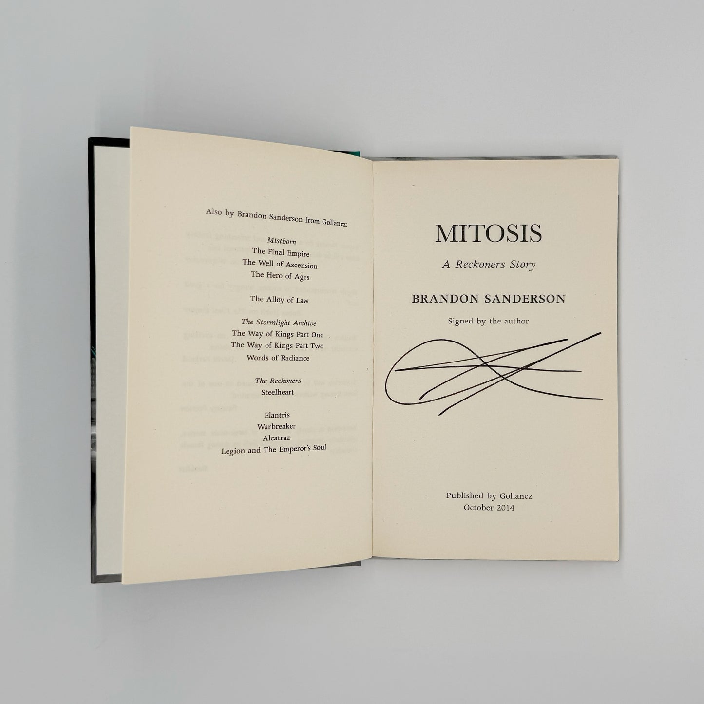 Sanderson, Brandon - Mitosis (Signed)