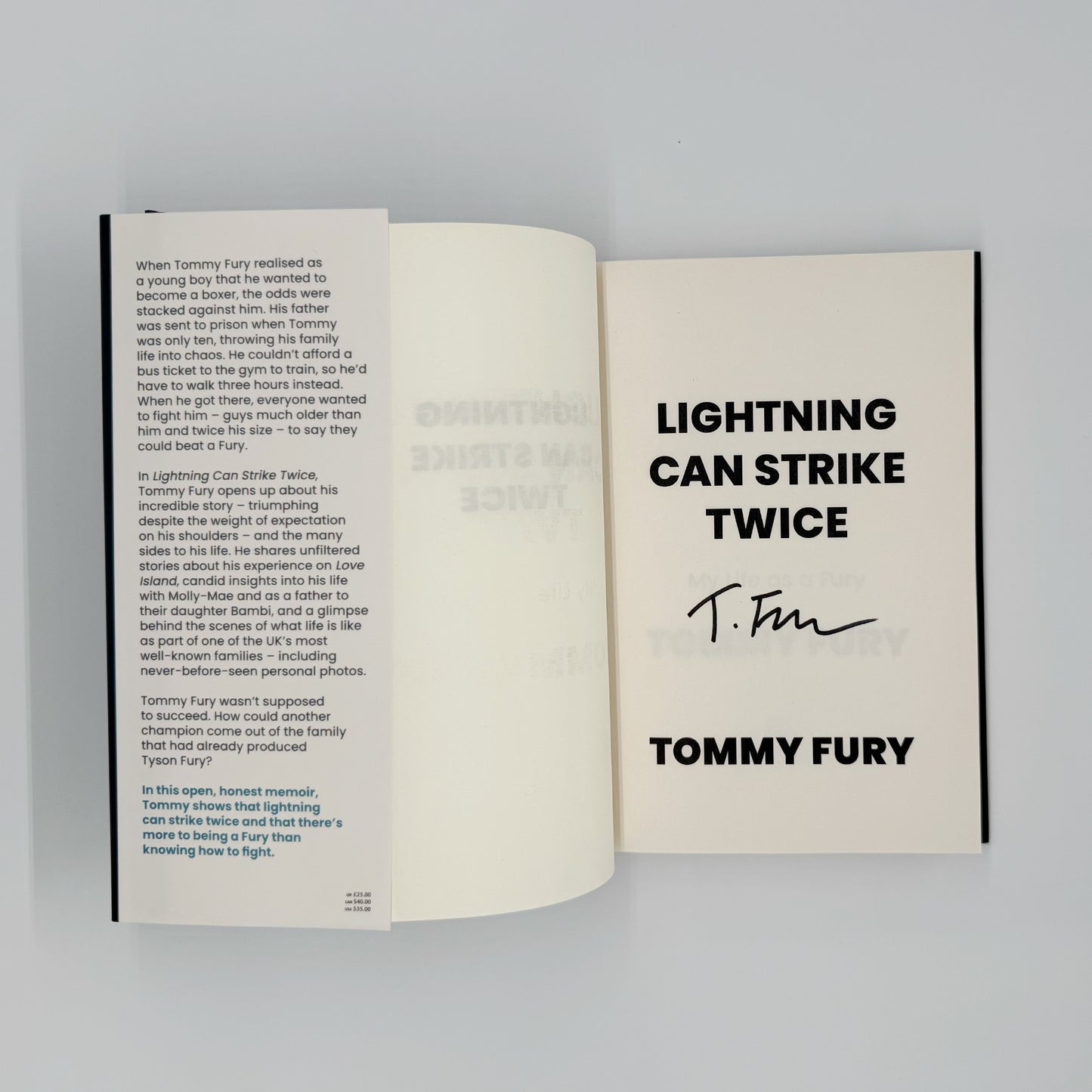 Fury, Tommy - My Life As A Fury (Signed)