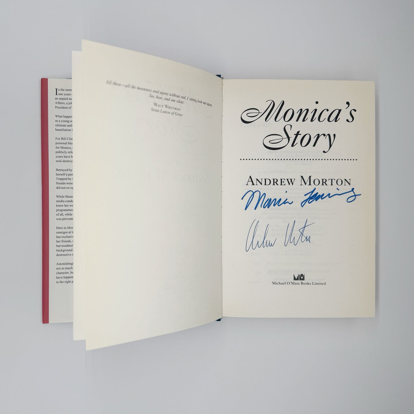 Lewinsky, Monica - Monica’s Story (Signed)