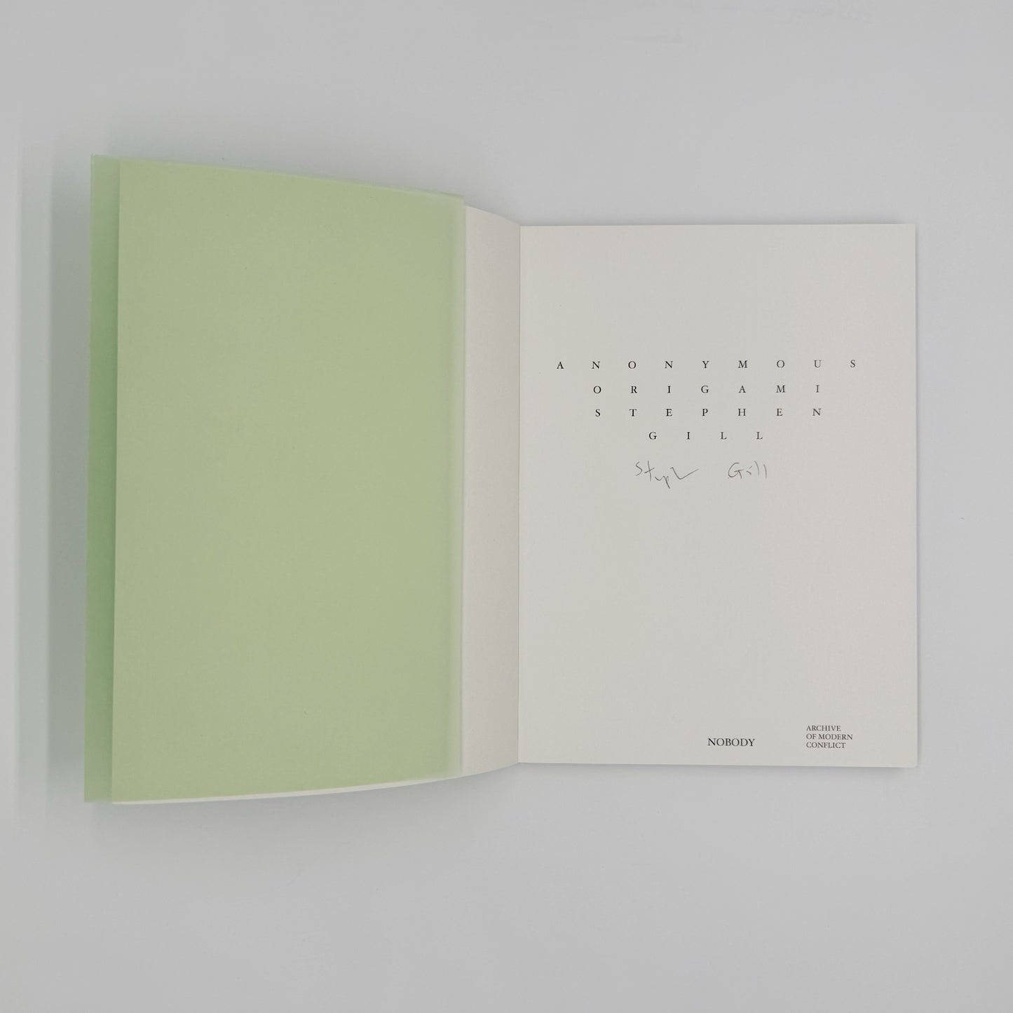 Gill, Stephen - Anonymous Origami (Signed)