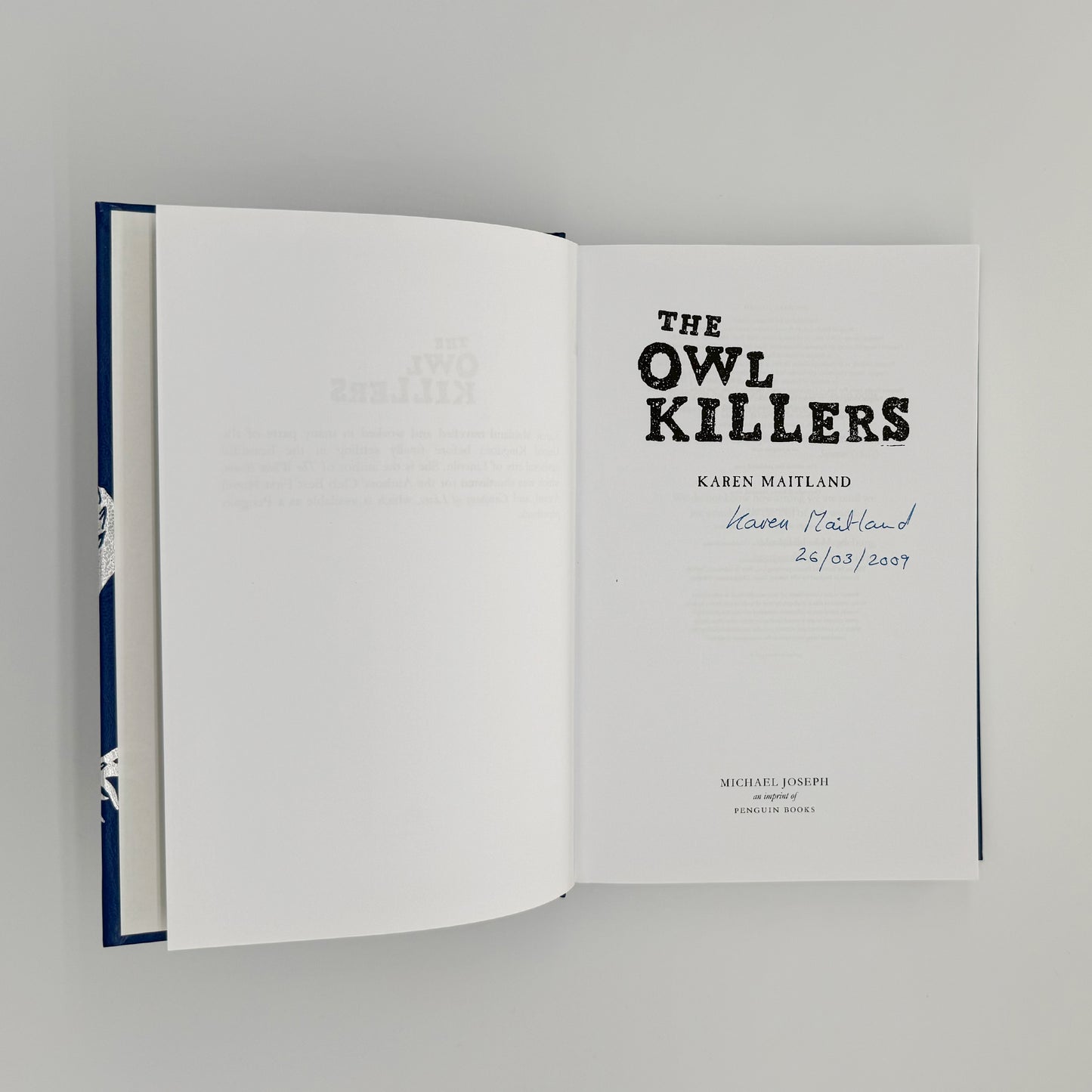 Maitland, Karen - The Owl Killers (Signed)