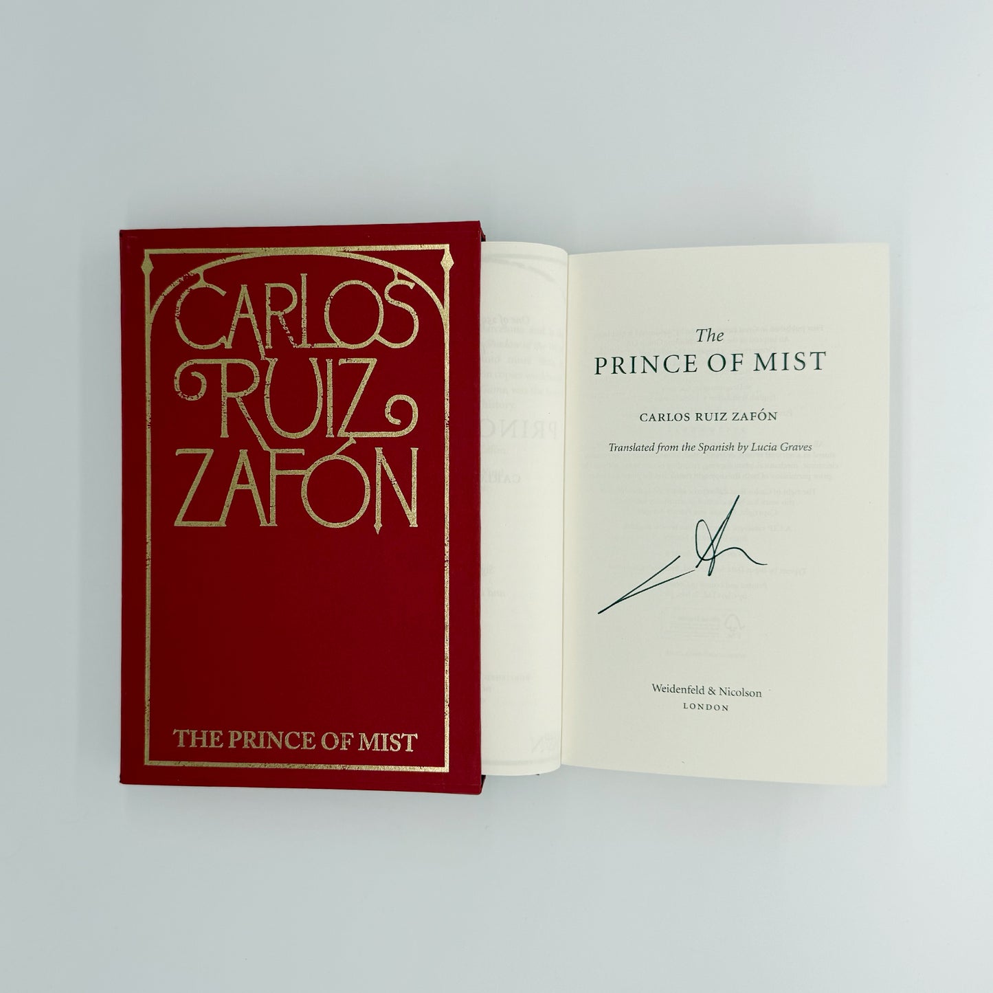 Zafon, Carlos Ruiz - The Prince of Mist (Signed)