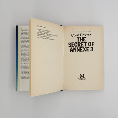 Dexter, Colin - The Secret of Annex 3 (Signed)