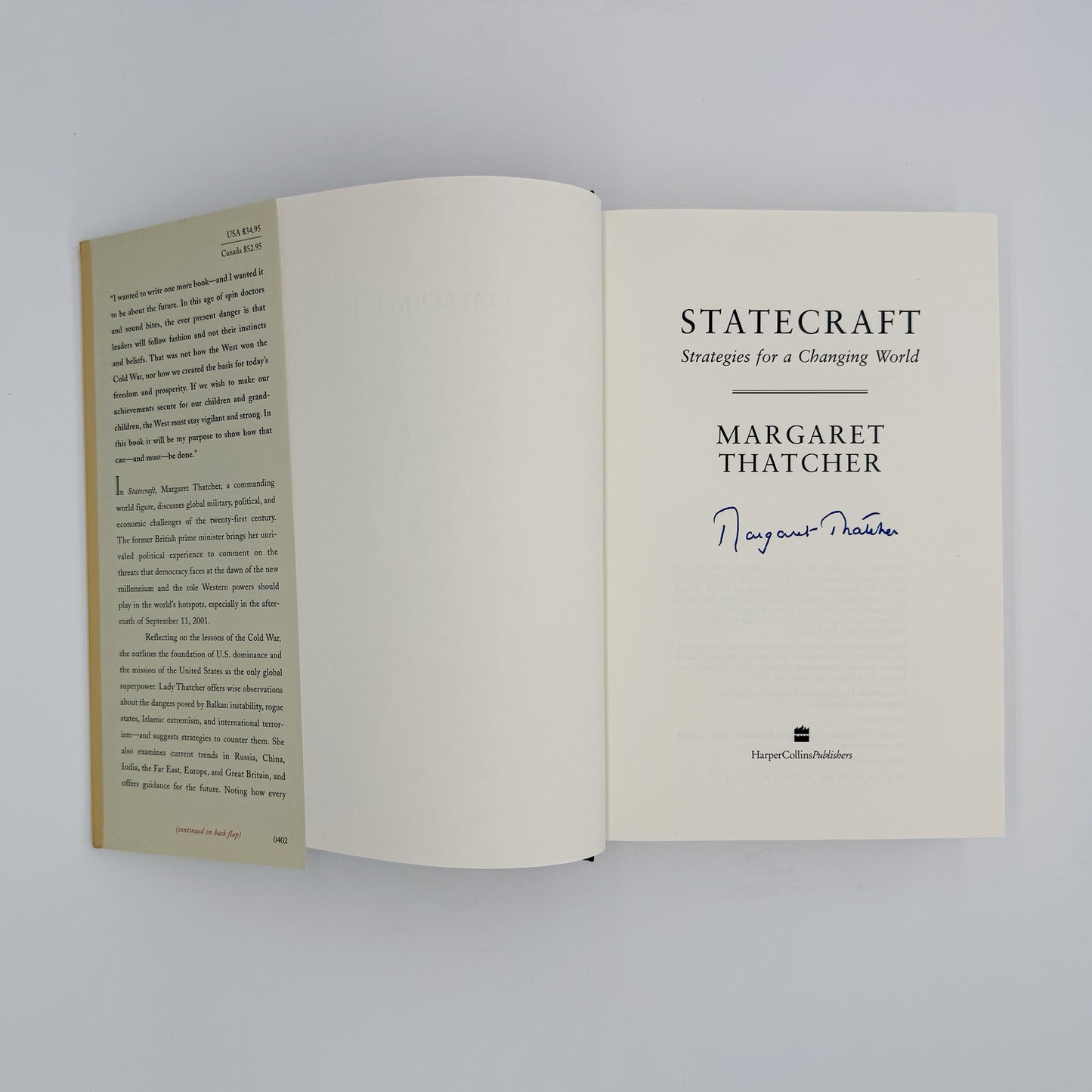 Thatcher, Margaret - Statecraft (Signed)