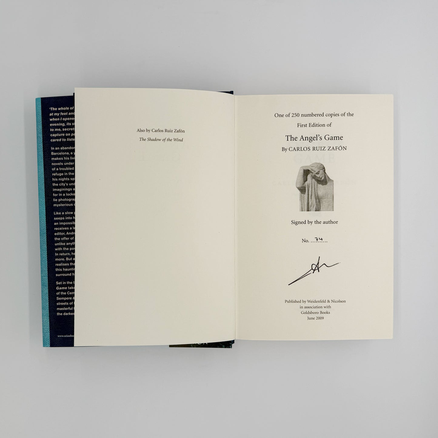 Zafon, Carlos Ruiz - The Angel’s Game (Signed)
