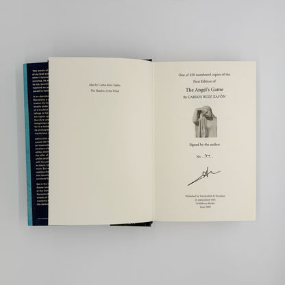 Zafon, Carlos Ruiz - The Angel’s Game (Signed)