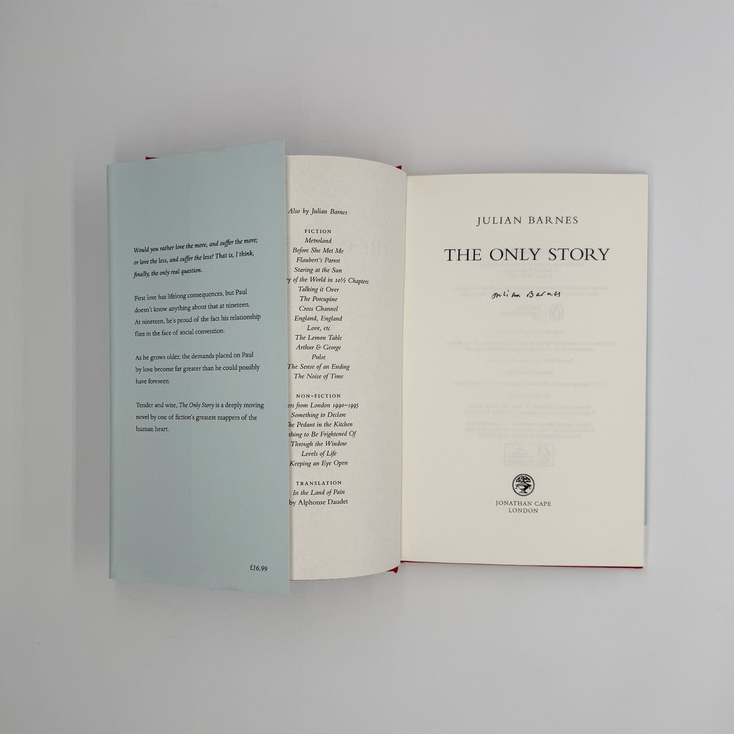 Barnes, Julian - The Only Story (Signed)