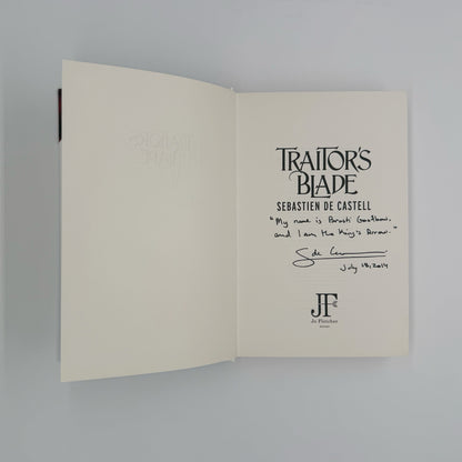 De Castell, Sebastien - Traitor’s Blade (Signed)