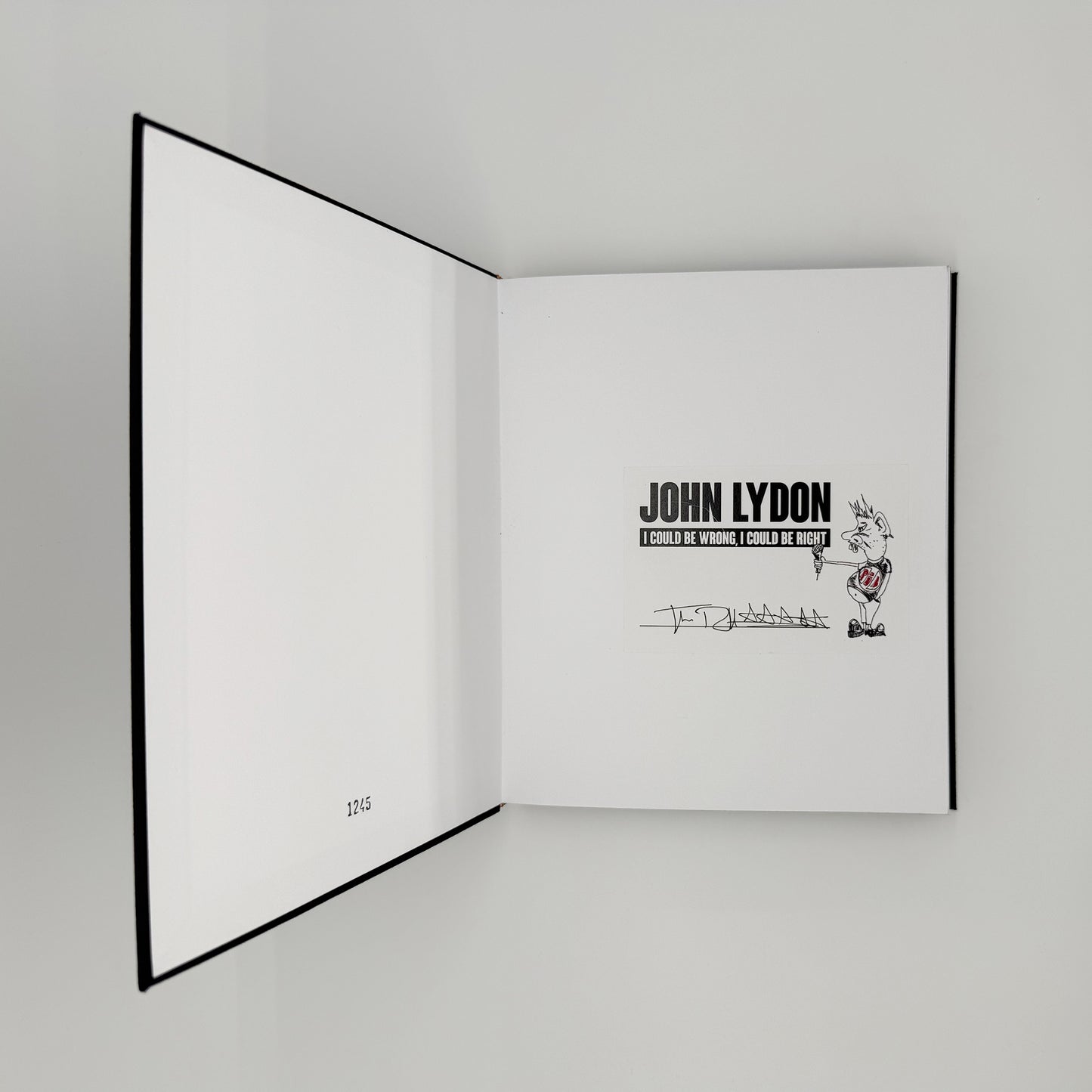 Lydon, John (Sex Pistols) - I Could Be Wrong, I Could Be Right (Signed)